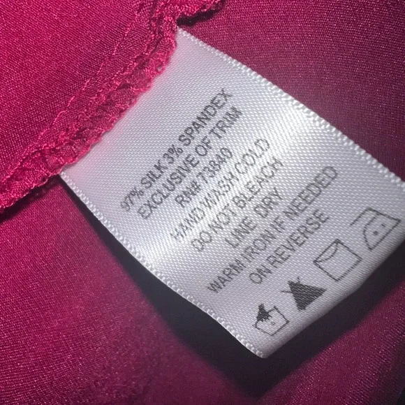 Kathleen Kirkwood Pink Silk Blend Lace Trim Seamed Camisole Tank Top Womens Med - Picture 4 of 5